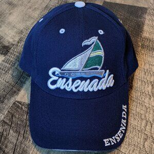 Ensenada Hat Blue Wool Acrylic Baseball Cap Strapback